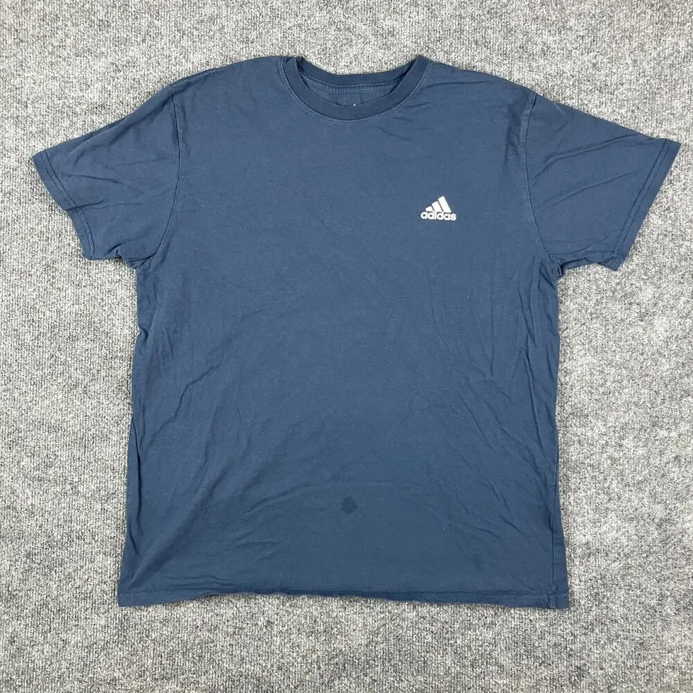 Adidas T-Shirt Mens XL Navy Blue Golf Athletic Casual Crewneck Short Sleeve‎